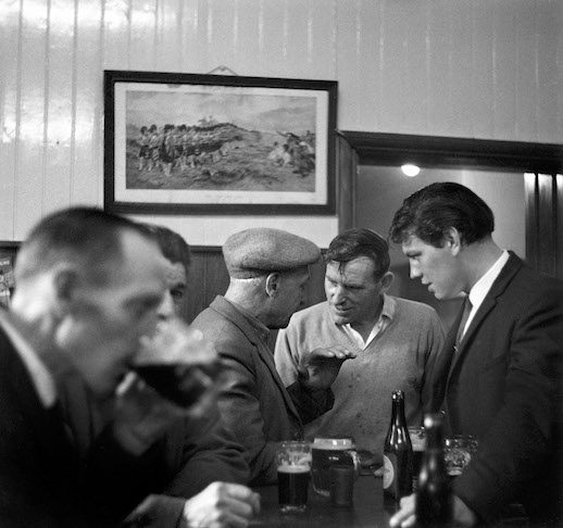 At the bar in The Engineer pub, Leiston, Suffolk.  1966